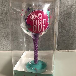 Girls night out wine glass